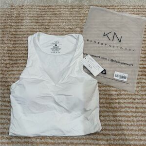 Klassy Network white mesh crop size medium